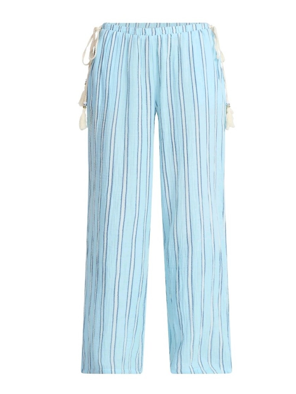 No Boundaries Cotton Gauze Side Tie Beach Pants, 31.5" Inseam, Women's